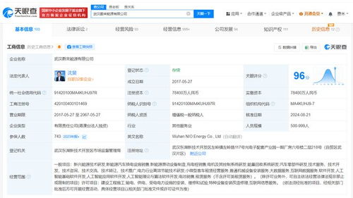 武漢蔚來能源公司新增AI軟件業(yè)務(wù)，發(fā)力人工智能基礎(chǔ)軟件開發(fā)